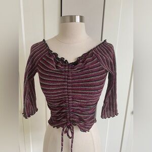 LAST CHANCE! Vintage Lurex 1970s disco top